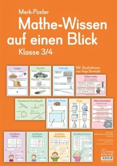 Mathe-Wissen auf einen Blick, Klasse 3/4 (Poster) - Redaktionsteam Verlag an der Ruhr