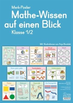 Mathe-Wissen auf einen Blick, Klasse 1/2 (Poster) - Redaktionsteam Verlag an der Ruhr