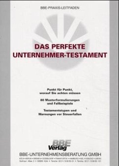 Das Perfekte Unternehmer-Testament - Fromm, Rüdiger; Vogt, Hans; Hannes, Frank