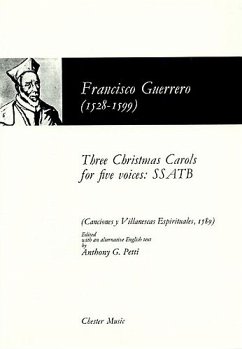 Cover Francisco Guerrero: Three Christmas Carols For Five Voices SATB Vocal Score