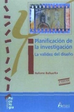 Planificación de la investigación : la validez del diseño - Balluerka Lasa, Nekane