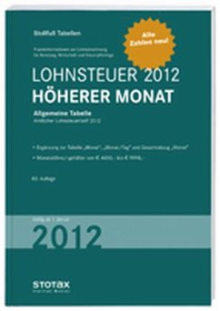 Cover Lohnsteuer 2012, Höherer Monat / Stollfuß Tabellen