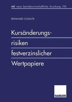 Kursänderungsrisiken festverzinslicher Wertpapiere - Schulte, Reinhard