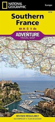 National Geographic Adventure Travel Map Southern France - National Geographic Maps