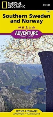 National Geographic Adventure Map Southern Norway, Sweden - National Geographic Maps