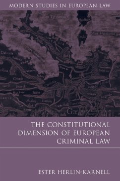 Cover Constitutional Dimension of European Criminal Law