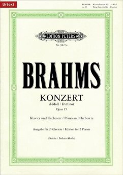 Konzert Nr. 1 d-Moll op. 15 für Klavier und Orchester, Ausgabe für 2 Klaviere - Brahms, Johannes