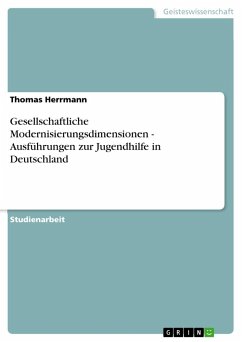 Gesellschaftliche Modernisierungsdimensionen - Ausführungen zur Jugendhilfe in Deutschland - Herrmann, Thomas