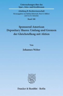 Sponsored American Depositary Shares: Umfang und Grenzen der Gleichstellung mit Aktien. - Weber, Johannes