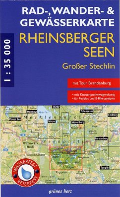 Rad - Wander- und Gewässerkarte Rheinsberger Seen, Großer Stechlin; .