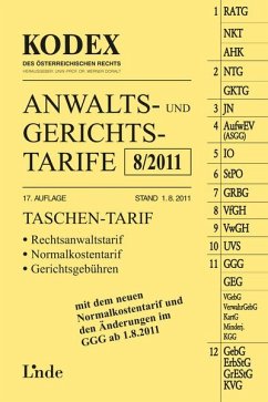 KODEX Anwalts- und Gerichtstarife 8/2011 (Kodex des Österreichischen Rechts)