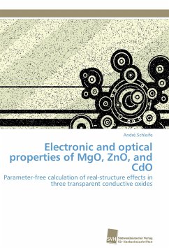 Electronic and optical properties of MgO, ZnO, and CdO - Schleife, André