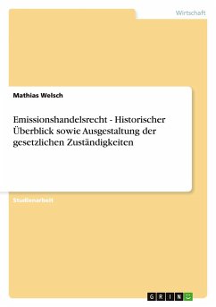 Emissionshandelsrecht - Historischer Überblick sowie Ausgestaltung der gesetzlichen Zuständigkeiten