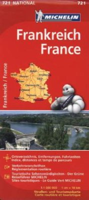 Michelin Karte Frankreich. France