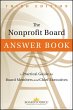 The Nonprofit Board Answer Book - Bild 1