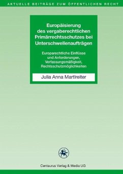 Europäisierung des vergaberechtlichen Primärrechtsschutzes bei Unterschwellenaufträgen - Martlreiter, Julia A.