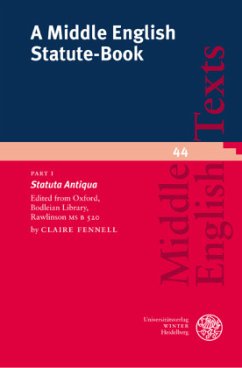 Cover A Middle English Statute-Book