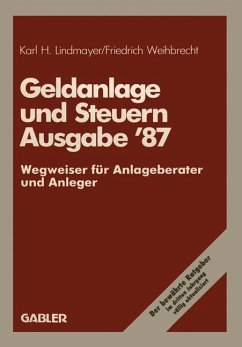 Geldanlage und Steuern ¿87 - Lindmayer, Karl H.