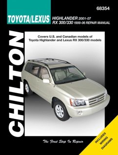 Chilton Toyota/Lexus Highlander 2001-07 RX 300/330 1996-06 Repair Manual - Haynes Publishing