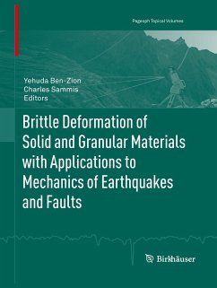 Brittle Deformation of Solid and Granular Materials with Applications to Mechanics of Earthquakes and Faults