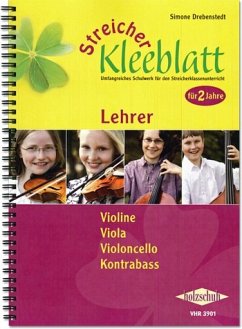 Cover Streicher-Kleeblatt Lehrerband für Violine/Viola/Violoncello/Kontrabass