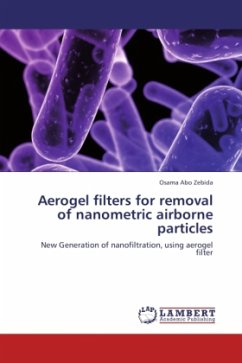 Aerogel filters for removal of nanometric airborne particles