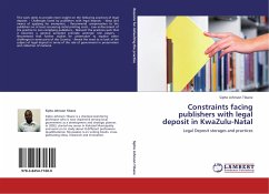 Constraints facing publishers with legal deposit in KwaZulu-Natal