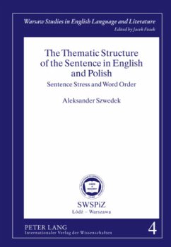 Cover The Thematic Structure of the Sentence in English and Polish