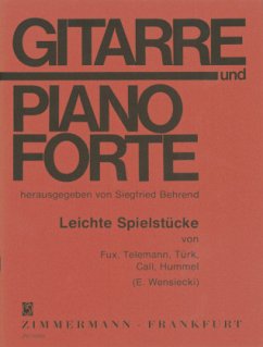 Cover Leichte Spielstücke für Gitarre und Klavier