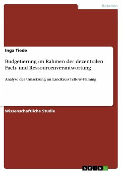 Budgetierung im Rahmen der dezentralen Fach- und Ressourcenverantwortung - Tiede, Inga