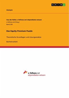 Das Equity Premium Puzzle - Anonym