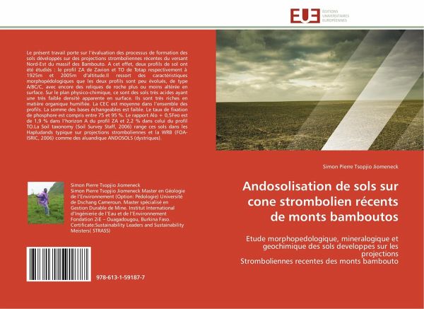 Andosolisation de sols sur cone strombolien récents de monts bamboutos Andosolisation de sols sur cone strombolien récents de monts bamboutos
