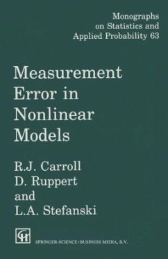 Measurement Error in Nonlinear Models - Carroll, Raymond J.; Ruppert, David; Stefanski, Leonard A.