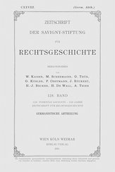 Zeitschrift der Savigny-Stiftung für Rechtsgeschichte