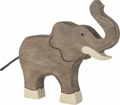 Cover Holztiger 80148 - Elefant, Rüssel hoch, Holz, 18cm
