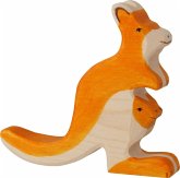 Holztiger 80193 - Känguruh mit Jungem