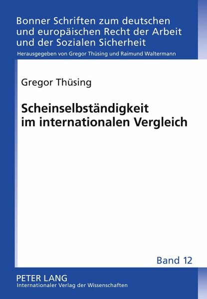 Scheinselbständigkeit im internationalen Vergleich Scheinselbständigkeit im internationalen Vergleich