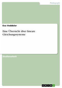 Eine Übersicht über lineare Gleichungssysteme - Veddeler, Eva