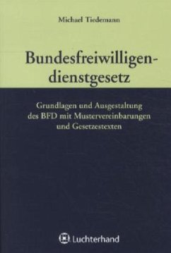 Bundesfreiwilligendienstgesetz (BFDG) - Tiedemann, Michael