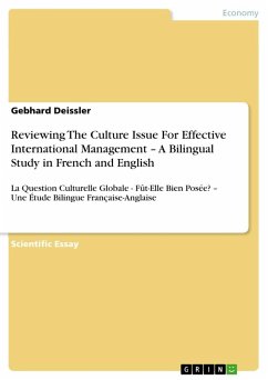 Reviewing The Culture Issue For Effective International Management ¿ A Bilingual Study in French and English - Deissler, Gebhard