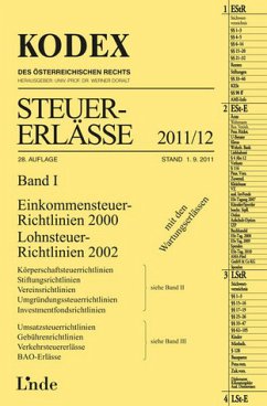 KODEX Steuer-Erlässe 2011/12 Band I (Kodex des Österreichischen Rechts)