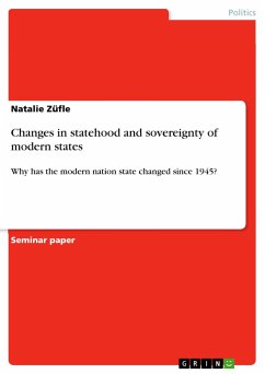 Changes in statehood and sovereignty of modern states - Züfle, Natalie