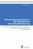 Bewegungsprogramme in der Betrieblichen Gesundheitsförderung