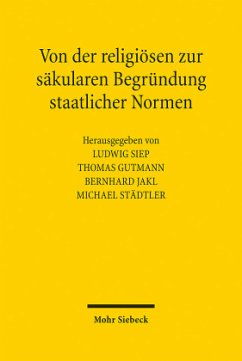Cover Von der religiösen zur säkularen Begründung staatlicher Normen