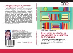 Evaluación curricular de los estudios de postgrado en Venezuela - De La Cruz Sánchez, Ernesto Elías