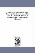 Prospectus for the formation of the Lake Superior silverlead co., sections 6 and 36, T. 49 and 50, R.28 and 29, Marquette county, Lake Superior, Michi - Lake Superior Silver-Lead Company