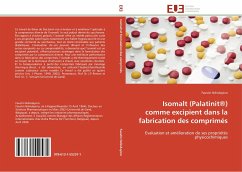 Isomalt (Palatinit®) comme excipient dans la fabrication des comprimés - Ndindayino, Faustin
