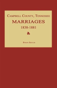Campbell County, Tennessee Marriages 1838-1881