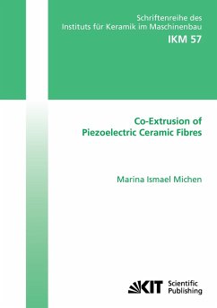 Co-extrusion of piezoelectric ceramic fibres
