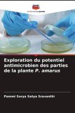 Exploration du potentiel antimicrobien des parties de la plante P. amarus Exploration du potentiel antimicrobien des parties de la plante P. amarus